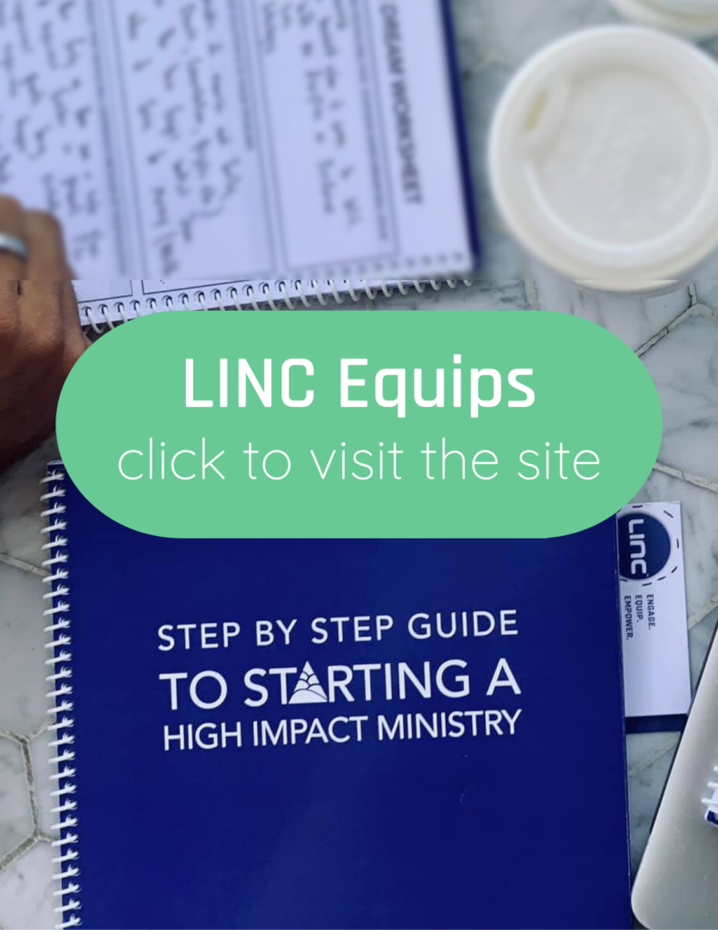 Picture shows button that says click to visit the site LINC Equips